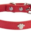 Collier pour animaux de compagnie pour petits chiens et chats rouge