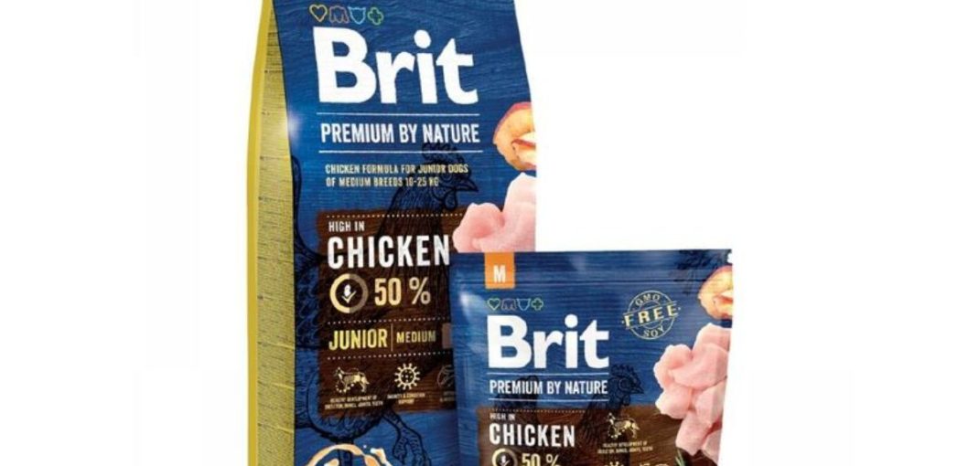 Croquettes pour chiot medium Brit Premium by Nature Junior M au poulet – Sac 15 kg
