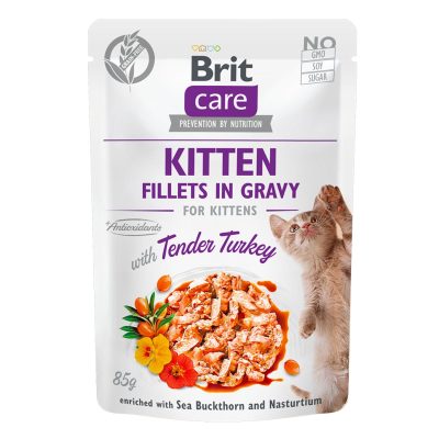 Brit Care Cat Chaton Fillets en sauce avec dinde tendre 85 g