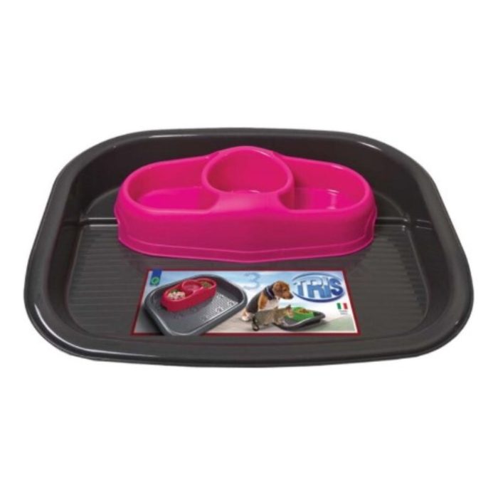 Bol Triple en Plastique - Pratique pour Animaux