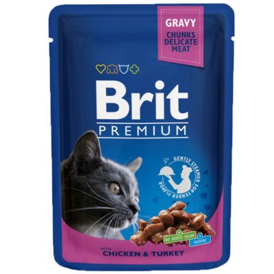 Brit Premium Pochons au Poulet et Dinde 100g
