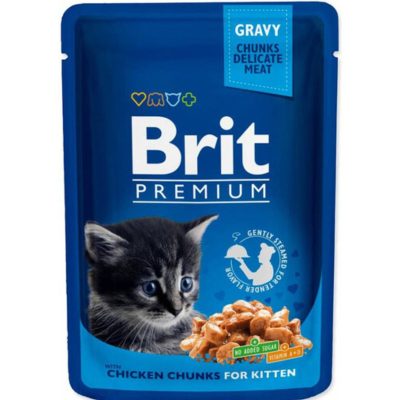 Brit Premium chaton morceaux de poulet en sauce 100g