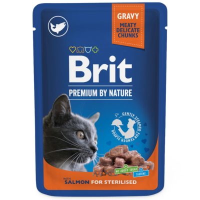 Brit Premium Pochon au Saumon pour chat stérilisé 100g
