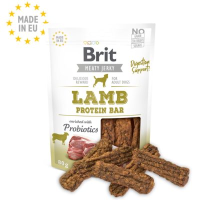 Brit Jerky Barre protéinée pour chien à l’agneau 80g