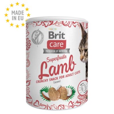 Brit Care Snack superfruits pour chat à l'agneau 100 g