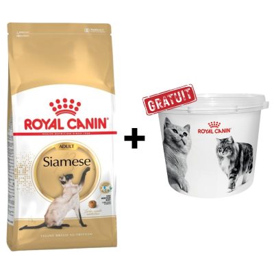 Royal Canin Siamois Adult 2 Kg + Conteneur à croquettes 2kg