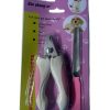Coupe-ongles pour animaux de compagnie avec tête en acier inoxydable, poignée et lime pour chiens, lapins, chats