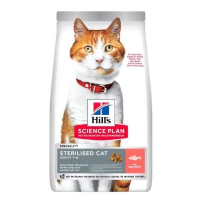 Croquettes Hill’s Science Plan pour Chat Stérilisé au Saumon 3kg | animalmarket.ma