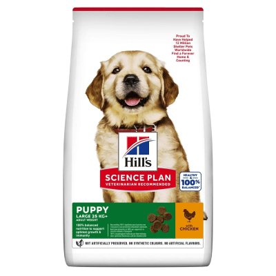 Croquettes Hill's pour chiot grande taille au poulet