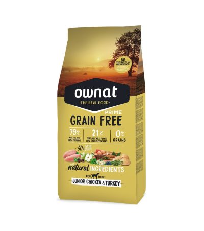Ownat Grain Free Prime Chiots Junior Poulet & Dinde 3 kg