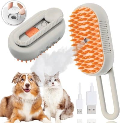 Brosse à Vapeur Électrique pour Chiens et Chats.
