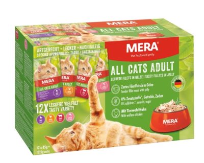 MERA All cats adult pochons 85g  (4 saveurs populaires)