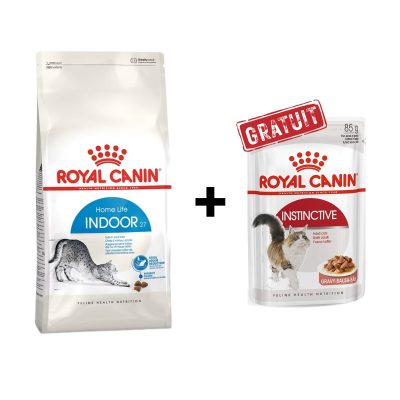 Royal Canin indoor 400g + 1 Pâtée instinctive Offerte
