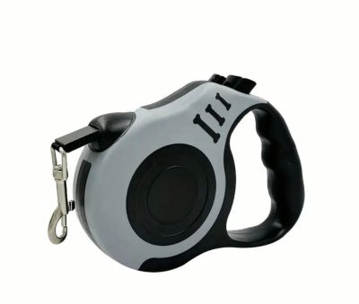 laisse rétractable noire 3m