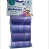 sacs hygiéniques parfumés à la lavande  couleurs assorties 4*15pcs( Sacs à Crottes)