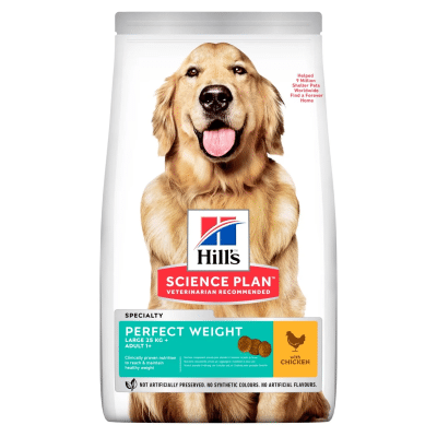 Hill’s Science Plan Aliment Pour Chien Adulte Perfect Weight Grande Race Au Poulet 12kg