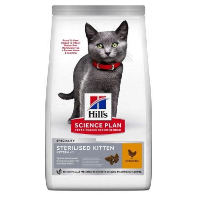 HILL’S SCIENCE PLAN Aliment Sec pour Chat Sterilised Kitten Poulet 1,5 KG