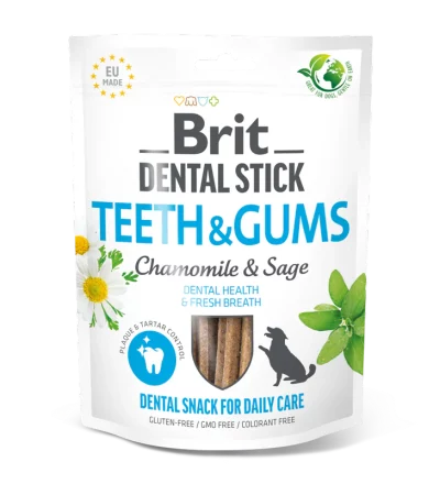 Brit Dental Stick Teeth & Gums with Chamomile & Sage 251g (7pcs)