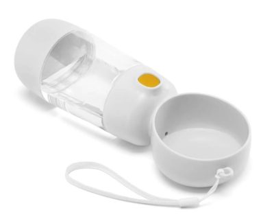 Bouteille D’eau 2 En 1 LeoPet Happytravel – Blanc/verte
