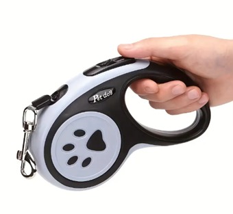 Laisse de chien rétractable Laisse de chien Lumière réfléchie automatique 3m de longueur Petit et moyen Paire de chiens