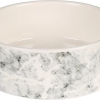 GAMELLE POUR LA NOURRITURE ET L’EAU CHIEN MARMI CERAMIQUE GRIS ROND 400ML 13,5×4,5CM