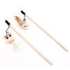 Tige Jouet pour chat Lin Souris Poteau en bois Tease Chat Bâton Chat Bâton Portable