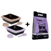 Pack Hygiène Chat – Bac à litière Kikakat + Litière Lindocat Lavande Compact 5L