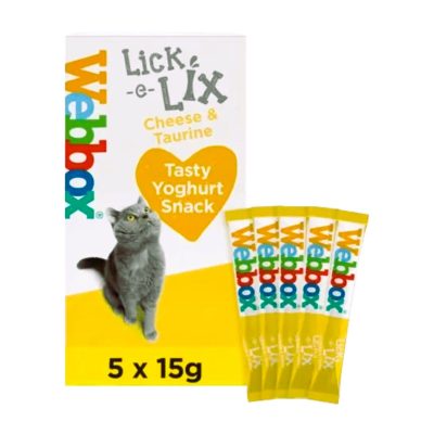 Webbox Lick-e-Lix Cheese & Taurine Gâteries pour chats (paquet de 5)