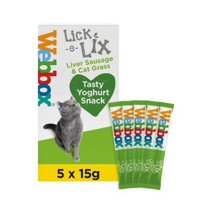 Webbox Lick-e-lix Liver sausage & Cat grass 5 x 15 g