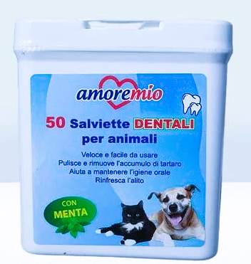 Amore Mio lingettes dentaires pour chien et chat (50pcs)