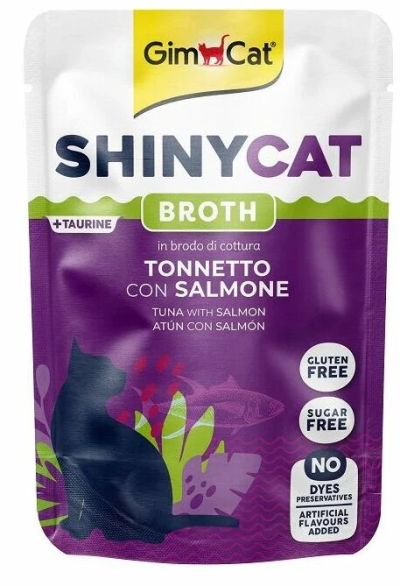 Gimcat Aliment Humide Chat Shinycat Sachet Thon au Saumon 70 gr