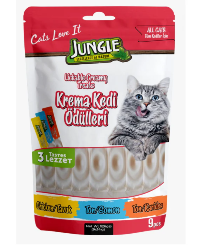 Jungle lickable creamy pour chat 9*14g