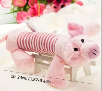Jouet qui couine en forme de cochon et d'éléphant