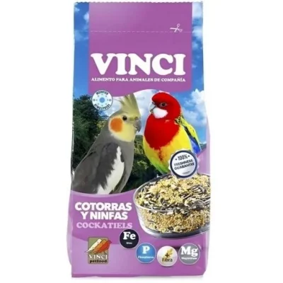 Mélange pour Calopsitte et Petits Perroquets VINCI Cotorras 1kg | Alimentation Équilibrée et Naturelle
