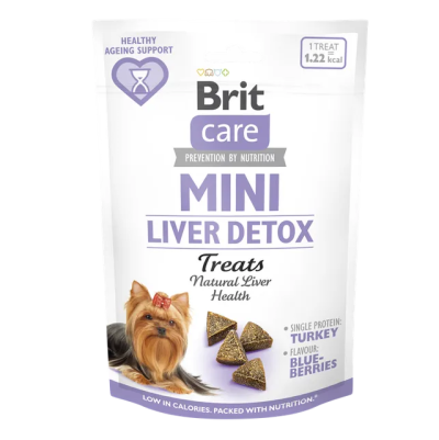 Brit Care Dog Treats Mini Liver Detox Détoxification Naturelle 50g