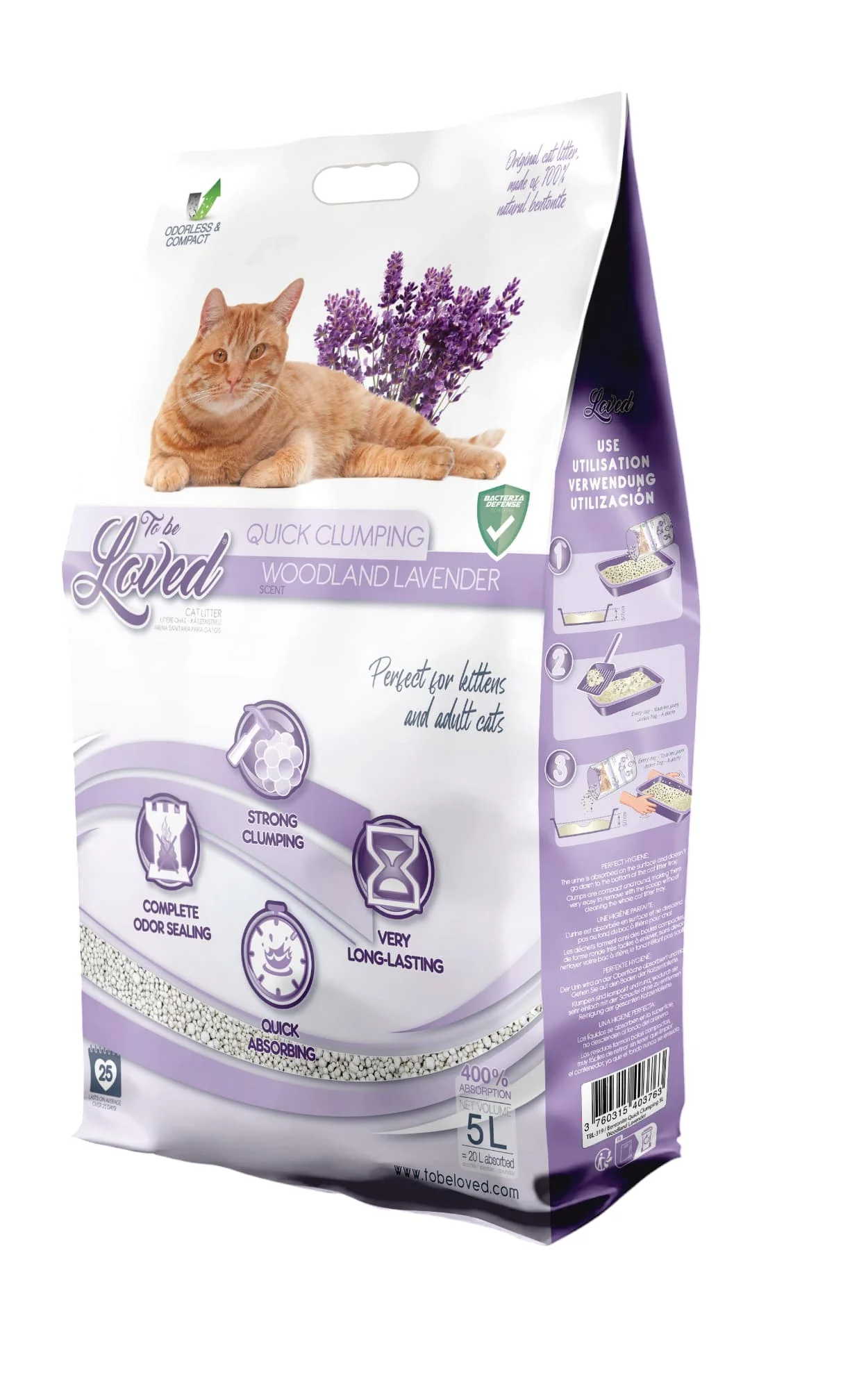 litière tobeloved LAVANDER 5l litière tobeloved LAVANDER 5l