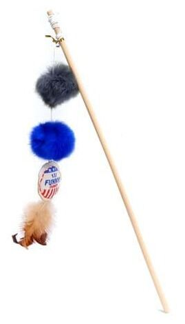 Freecat Bâton avec des Balles et des Plumes pour Chats 45cm