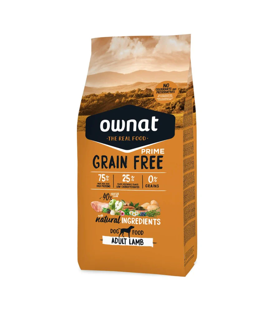 Ownat Grain Free Prime Aliment Sec Chien Adult Lamb 12 KG Ownat Grain Free Prime Aliment Sec Chien Adult Lamb 12 KG