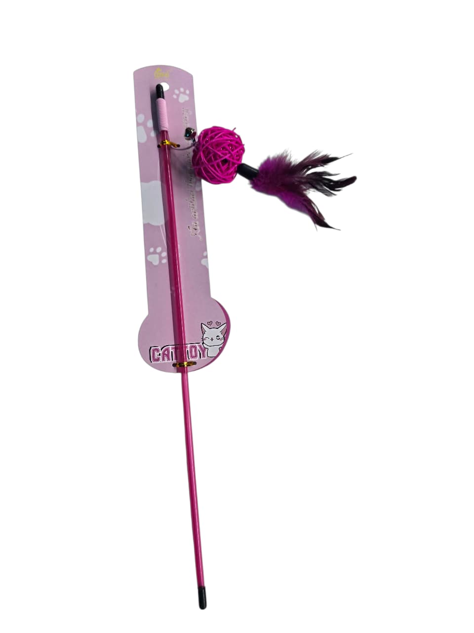 9b37fd7a-2d7e-4ac5-a8cf-9f88dba99571 Jouet canne à pêche pour chats et animaux de compagnie, balle à clochette avec plumes