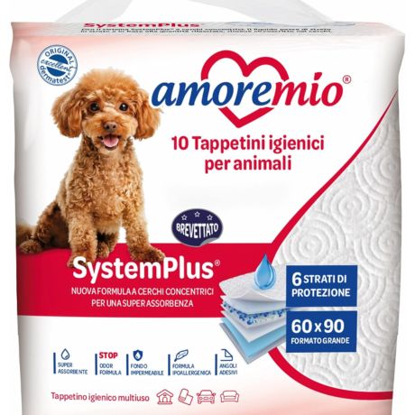 AMOREMIO 10 tapis hygiéniques pour chiens, chats et animaux domestiques, super absorbants, 60 x 90 cm AMOREMIO 10 tapis hygiéniques pour chiens, chats et animaux domestiques, super absorbants, 60 x 90 cm