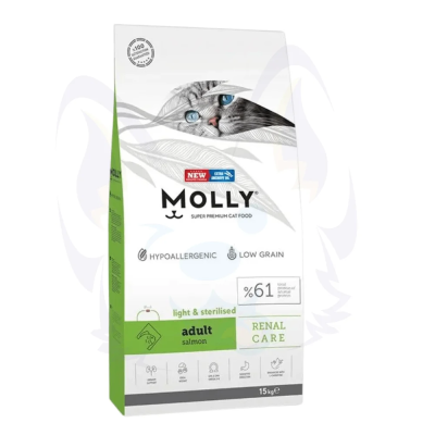 Croquettes Molly Renal Care Pour Chats Stérilisés et Sensibles aux Problèmes Rénaux Oméga-3