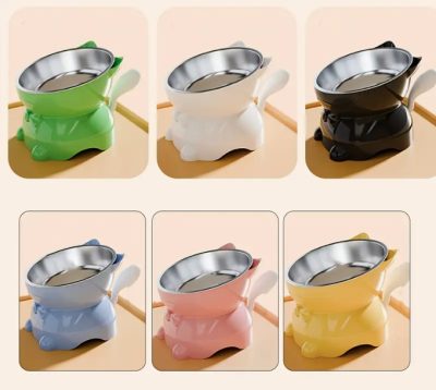 Bol de nourriture pour chat en acier inoxydable