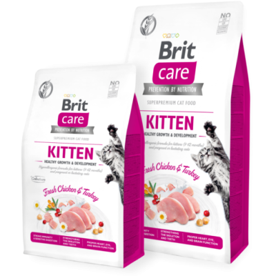 Brit care Kitten Grain Free healthy growth and development 2kg (chaton sans céréales)