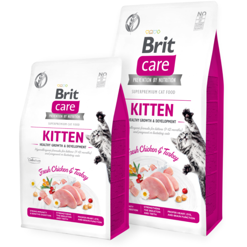 Brit care Kitten Grain Free healthy growth and development 2kg (chaton sans céréales) Brit care Kitten Grain Free healthy growth and development 2kg (chaton sans céréales)