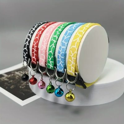 Collier réglable avec boucle de sécurité pour chat taille unique