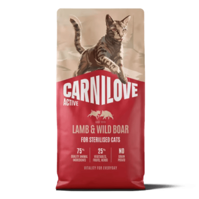 Carnilove Croquettes Cat Sterilised Lamb and Wild Boar (Chat sétrilisé Agneau et Sanglier) 2kg