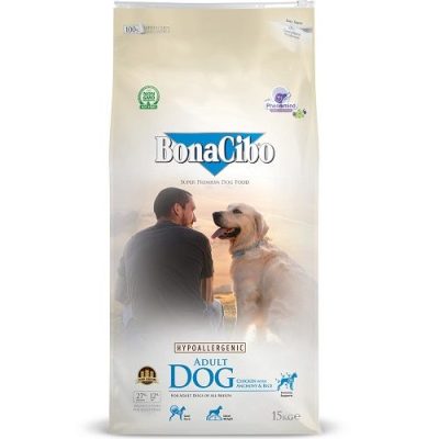 Pour Les Chiens Adultes de Toutes Races BonaCibo Adult dog est enrichi d’un supplément nutritionnel naturel, Phenomind™, afin de produire un puissant effet synergique sur la mémoire, qui diminue avec l’âge.