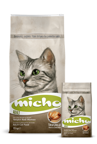 MICHO Nourriture Pour Chat Adulte (Riche en Poulet) 15kg