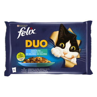Purina Felix Fantastic Duo Sélection de Poissons 4 x 85g