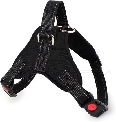 Harnais réglable Noir pour chien – Confort et Sécurité